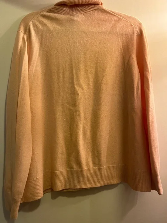 Lands' End Light Peach Cowl Neck Sweater - Picture 2 of 3